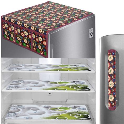 Khushi Creation Combo of Exclusive Decorative 1 Fridge Top Cover, 1 ...