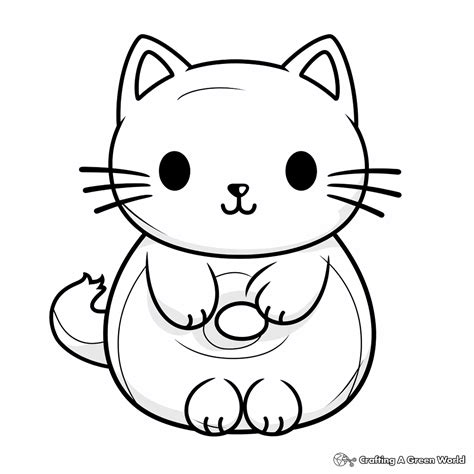 Kawaii Cat Coloring Pages - Free & Printable!