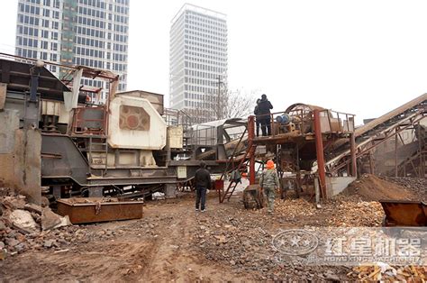 建筑垃圾破碎站-建筑垃圾移动破碎机厂家-河南红星机器