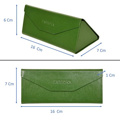 Sassora Genuine Leather Unisex Foldable Spectacle Case Sunglass Case