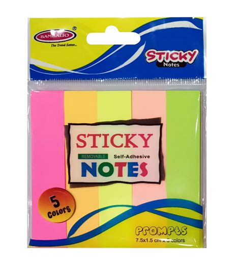 Bambalio SN-50 (Pack of 6) Sticky Note Pad, 3x1-inch : Amazon.in ...