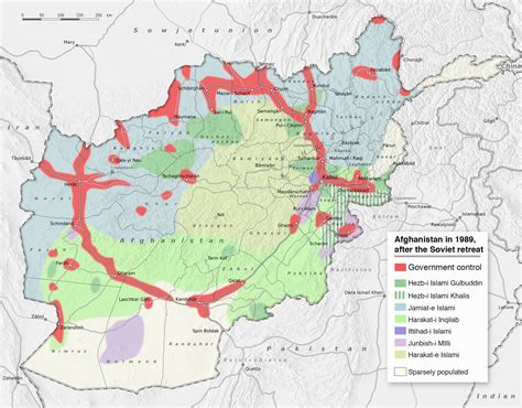 Map Of Afghanistan During Cold War