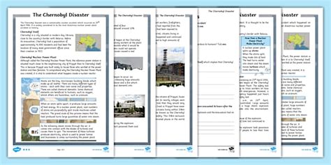 UKS2 Chernobyl Disaster Differentiated Reading Comprehension Activity