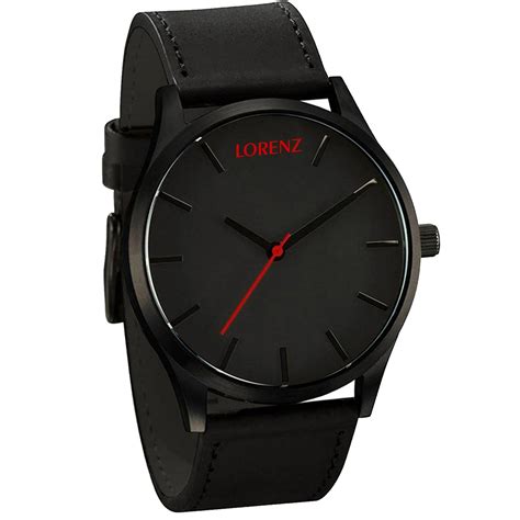 LORENZ Black Dial Slim Fit Analog Quartz Watch for Men : Amazon.in: Fashion
