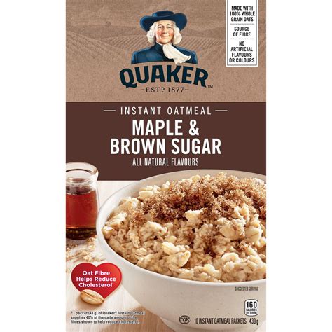 Quaker Maple & Brown Sugar Instant Oatmeal | Walmart Canada