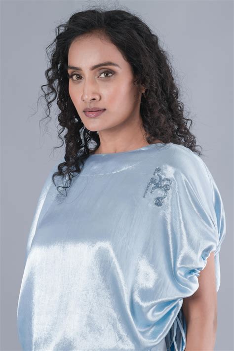 Chandni Co-ord Set Top | Summer Sky Co-ord Set Top by House of Vellala