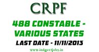 CRPF Constable Recruitment 2013-14 Online Application Form - 793 Vacancies