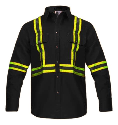 Flame Resistant High Visibility Hi Vis FR Shirt - 100% C - 7 oz (X ...