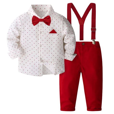 Baby Boy Suits Boys Wedding Outfit Dress Shirt With Bowtie and ...