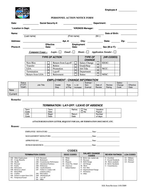 Gulfport Personnel Action Notice Form - Fill Online, Printable ...