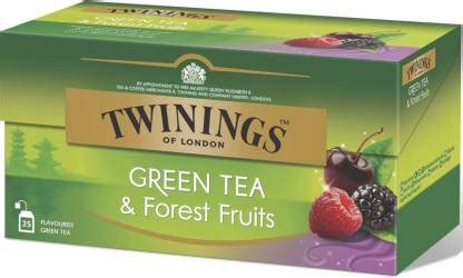 TWININGS Green Tea & Forest Fruits 25 Tea Bags (Imported) Mixed Fruit ...
