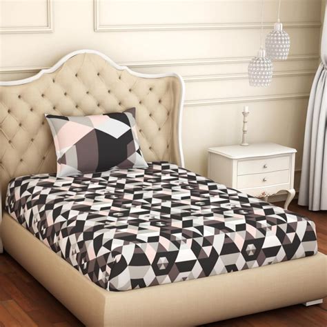 Buy SPACES Atrium Printed 2-Piece Single Bedsheet Set -1.52 m x 2.24 m ...