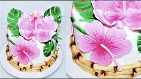 Fondant Hibiscus Flower Tutorial 的图像结果