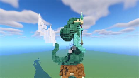Minecraft Mermaid Statue Tutorial 的图像结果