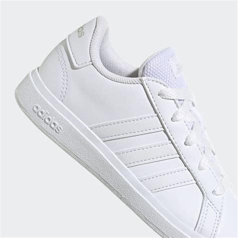 Kids Shoes - Grand Court Lifestyle Tennis Lace-Up Shoes - White ...