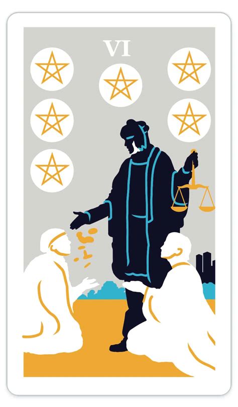 The Six of Pentacles Tarot Card Meaning Upright & Reversed