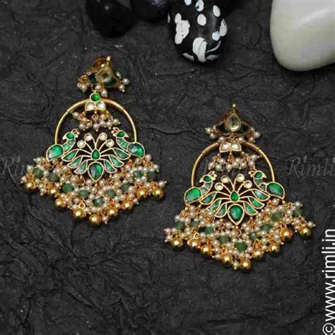 Kundan chandbali Earrings | Polki chandbali Earrings | Trendy Jewellery