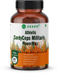 ZESPO Athletic Cordyceps Militaris - Energy & Stamina -BioPerine ...