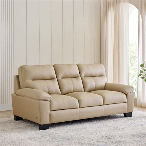 Buy Winchester NXT Half Leather 3+2 Seater Sofa Set - Beige from Home ...