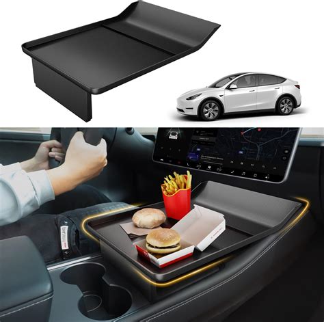 Amazon.com: Center Console Tray for Tesla Model Y / 3 - Car Food Tray ...