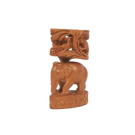 Sandal wood handcrafted Shikar carving round – Ragaarts