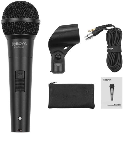 Boya BY-BM58 Professional Cardioid Dynamic Microphone with 5 metre XLR ...