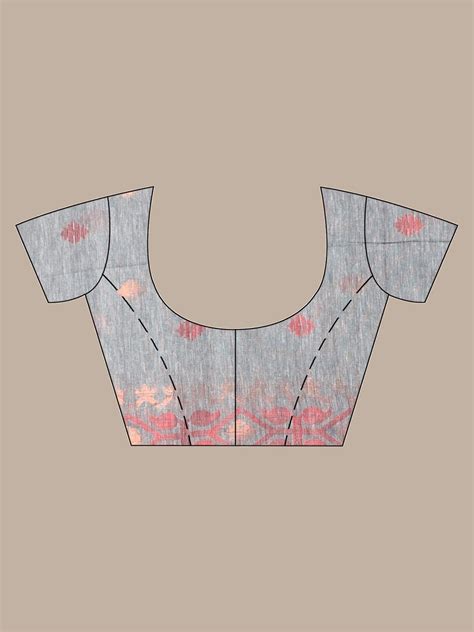 Grey Cotton Saree With Woven Jamdani Designs – Charukriti