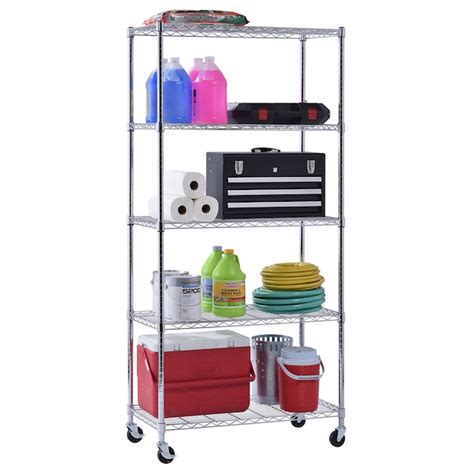edsal Muscle Rack Wire Heavy Duty 5-Tier Utility Shelving Unit (36-in W ...