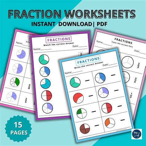 15 Printable Fraction Worksheets Basic Fractions Fraction Math ... - Worksheets Library