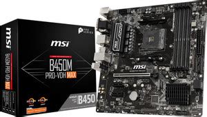 MSI B450M PRO-VDH MAX AM4Socket Micro-ATX AMD B450 Chipset DDR4 ...