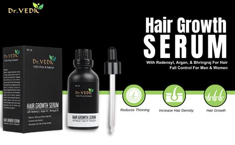 Buy Dr Vedic Hair Growth Serum With Redensyl, Argan, & Bhringraj For ...