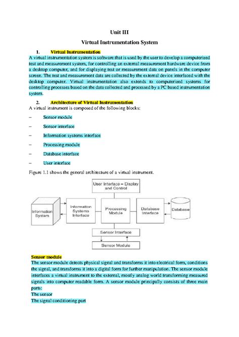 Notes on Virtual Instrumentation System - Unit 3 (Course Code: LabVIEW ...