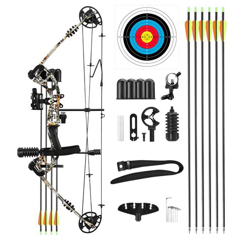Compound Bow Arrow Archery Equipment Set Sports Hunting Target Shooting ...