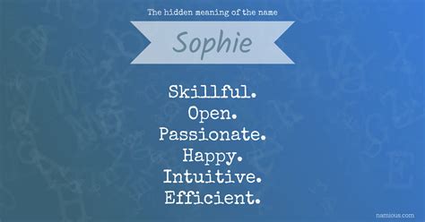 What Does Sophie Mean In Spanish at Cheryl Allison blog