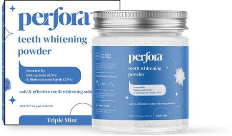 Perfora Teeth Whitening Powder-Triple Mint| Enamel safe, Stain Remover ...