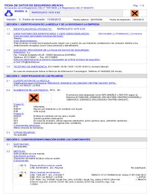 Completable En línea FICHA DE DATOS DE SEGURIDAD (REACH) Versi n: 3 ...