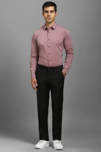 Buy Men Pink Super Slim Fit Solid Full Sleeves Casual Shirt Online ...