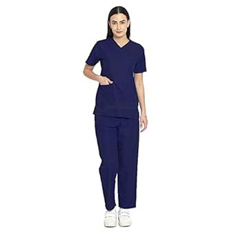 IS IndoSurgicals Faux Wrap Scrub Suits for Doctors Women OT Dress (XL ...