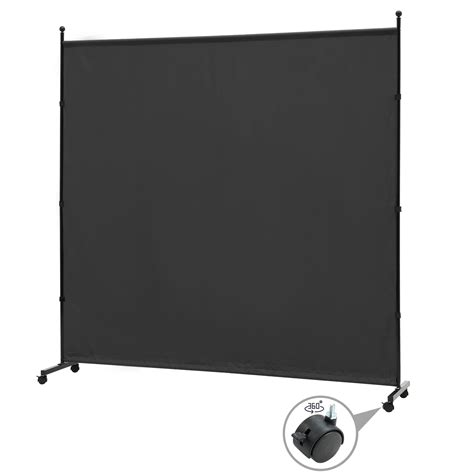 Buy 6FT Single Panel Room Divider with Wheels,Rolling Fabric Room ...