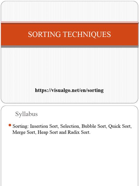 Sorting Techniques Naresh Technologies 的图像结果