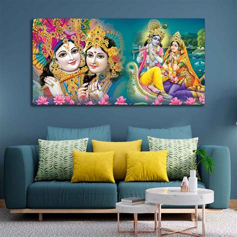 Lord Radha Krishna Religious Wall Painting – decorsmart.in
