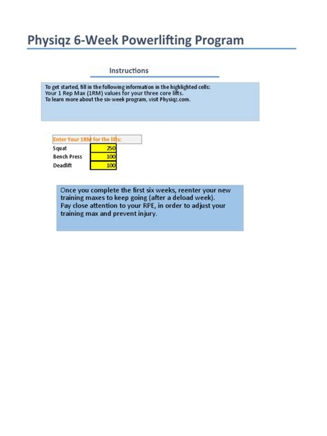 Basic Powerlifting Program 的图像结果
