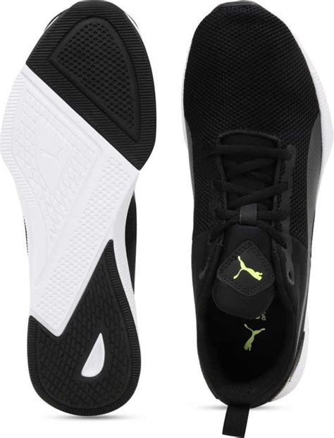 Puma Brand Men's Flyer Runner Laced Sports Shoes 192257 13 (Black ...