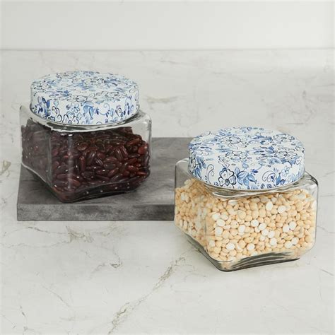 Buy Corsica Essentials Set of 2 Glass Jars - 850ml from Corsica by Home ...