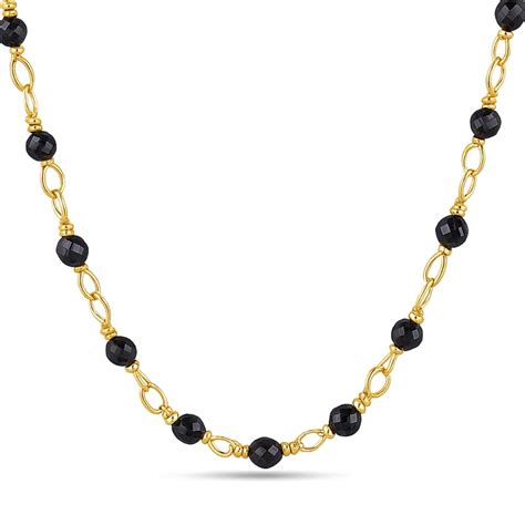 ZAVYA 925 Sterling Silver Solid Beads Gold Plated Mangalsutra | Gift ...