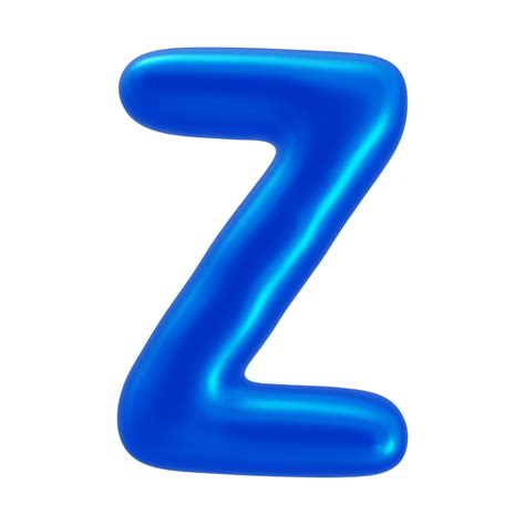 3d alfabeto letra z con azul color 35898408 PNG
