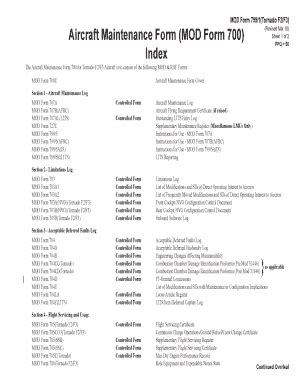 Fillable Online MOD Form 7991Tornado F2F3 Aircraft Maintenance Form Fax ...