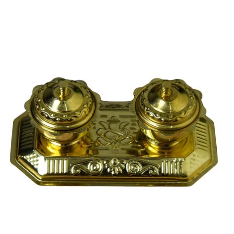 Buy NEETU ARTS Pure Brass Roli Kumkum Chawal Box Set for Pooja (2 ...