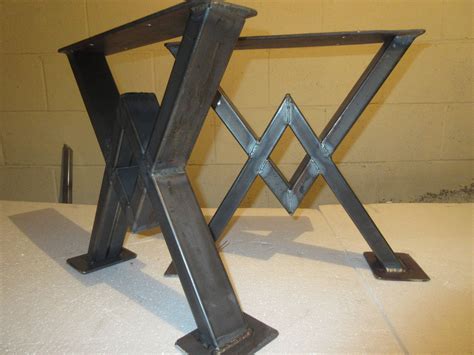 Metal Table Legs,Metal Table Base,Clear Coated Raw Steel Industrial ...