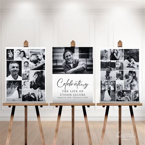 Celebration of Life | Memorial Board | Collage Poster | Easel Display ...